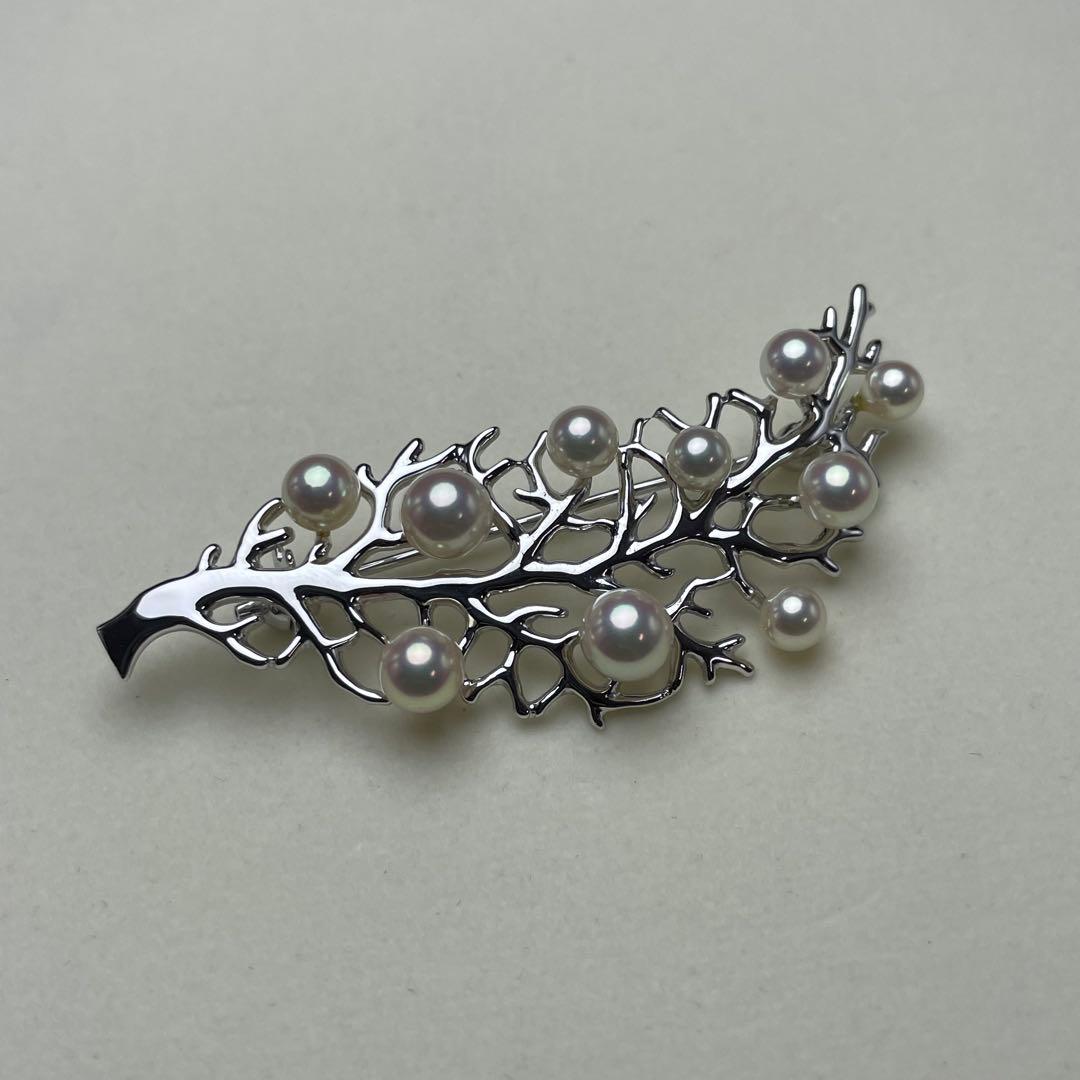 ミキモト アコヤ真珠 ブローチ 最大5.0mm SILVER