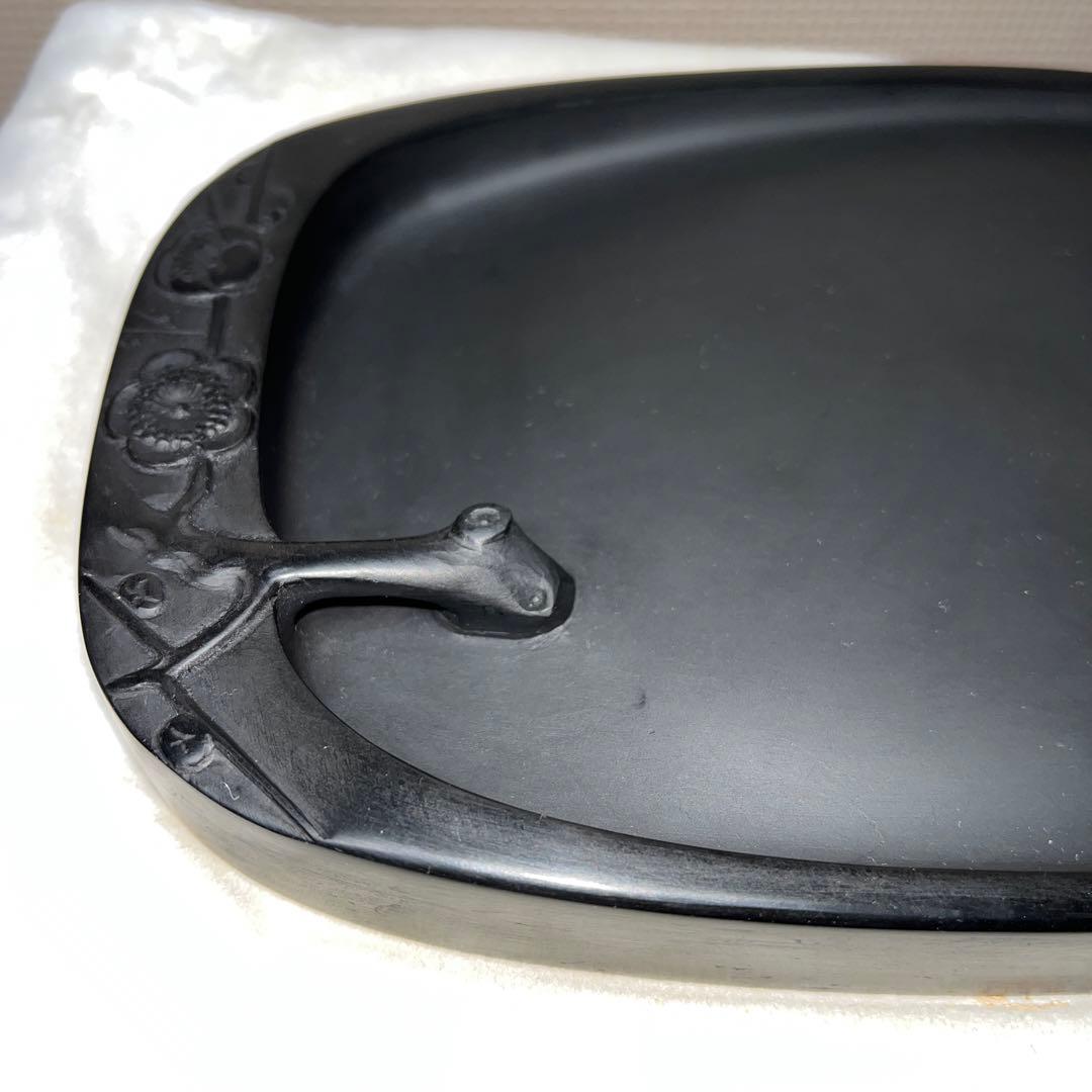 ⭕️雨端硯　梅壽硯　名工　11代　雨宮静軒　未使用美品　希少特殊価値　高価