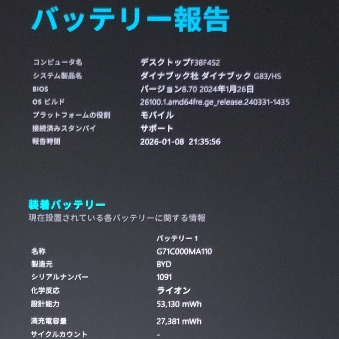 G83HS/11世代i7/SSD 256/16GB/FHD/13.3型①