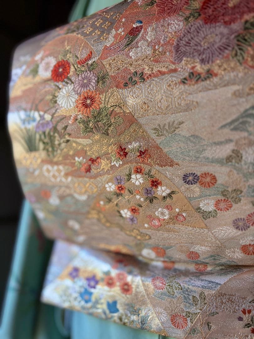 正絹訪問着4点フルセット◎全品未使用！こだわりコーディネート品格シリーズa12