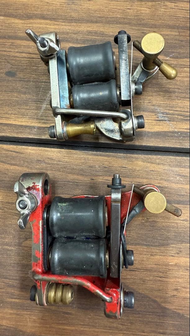 ツ*ン様 ウィザード タトゥーマシン ダブルコイル 赤　2台セット