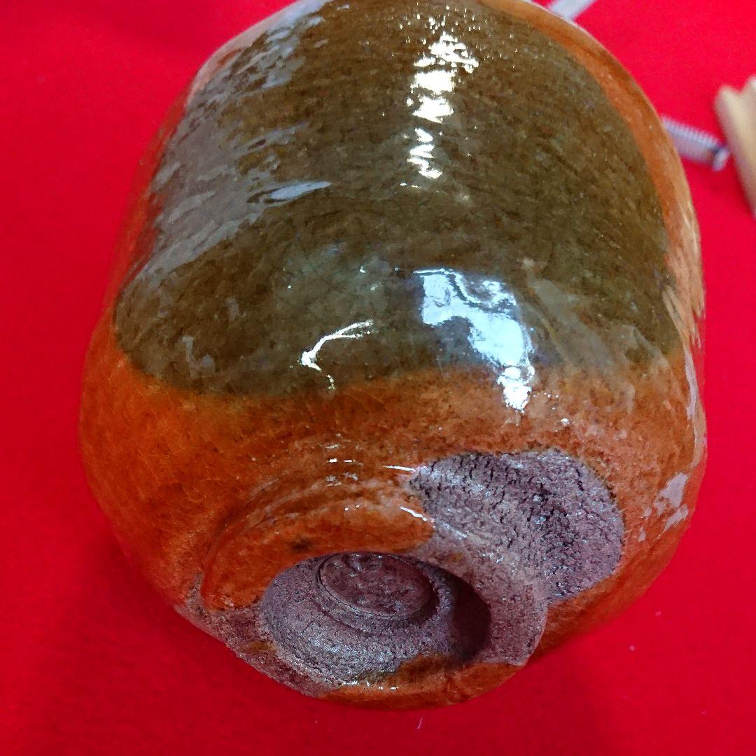 茶道具  筒 茶碗  一入写 玉兎  壹楽作