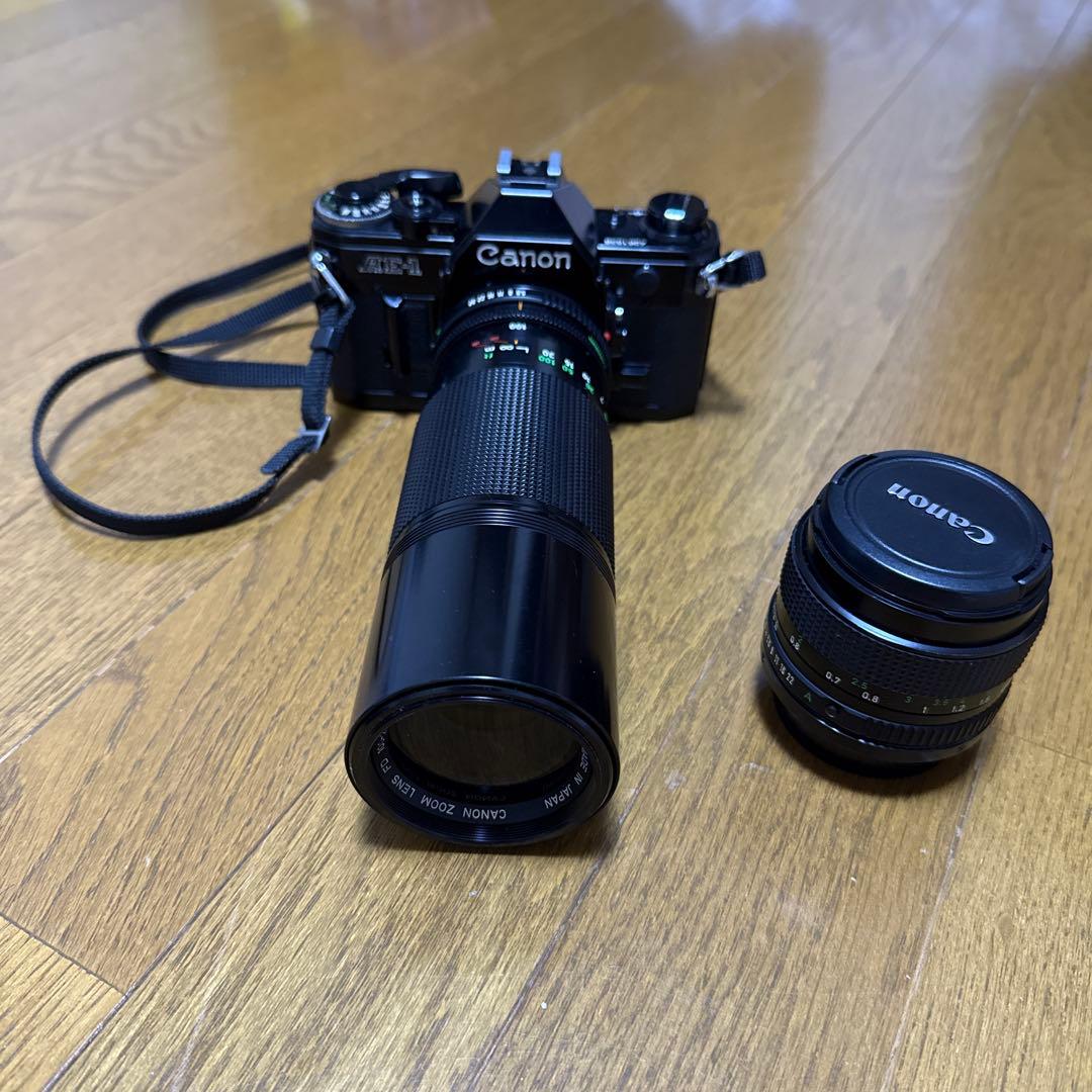 Canon AE-1 FD50mm f1.4とFD100-200mm f5.6