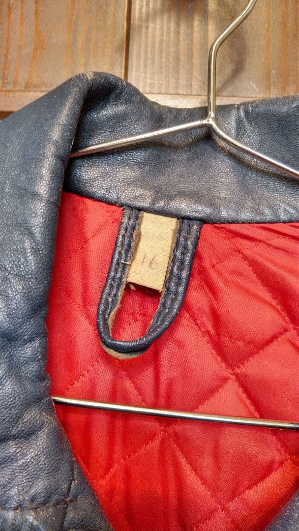 貴重ヴィンテージ ７０'s英国製　G-MAC　ブルーレザーライダース　ロンジャン