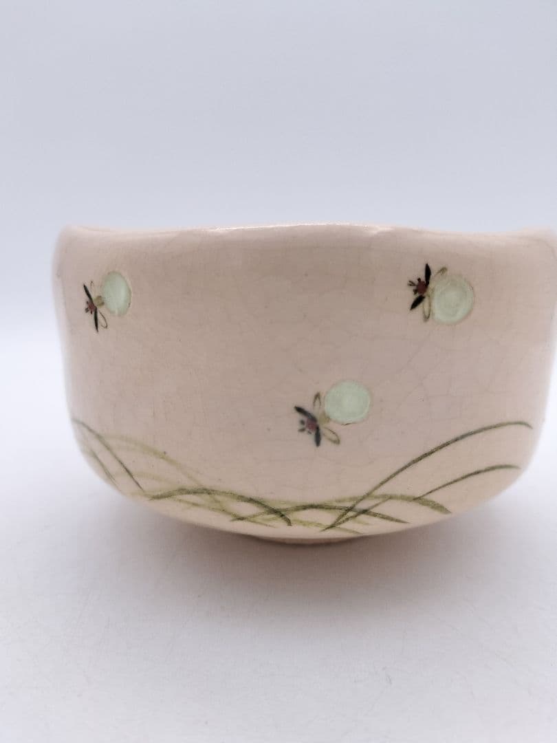 c664 茶碗 白楽 蛍火(闇光) 桂窯 伊東桂楽 木箱 茶道具 古物