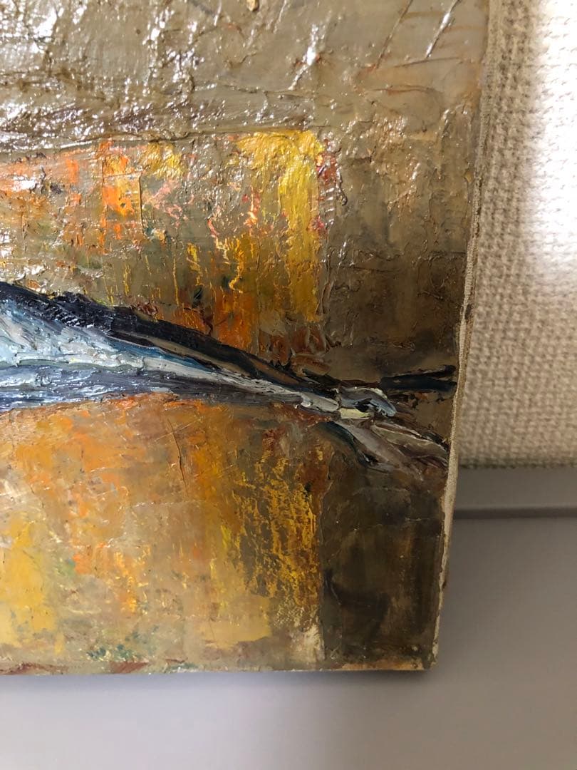 油絵（秋刀魚）さんま　Ｆ4