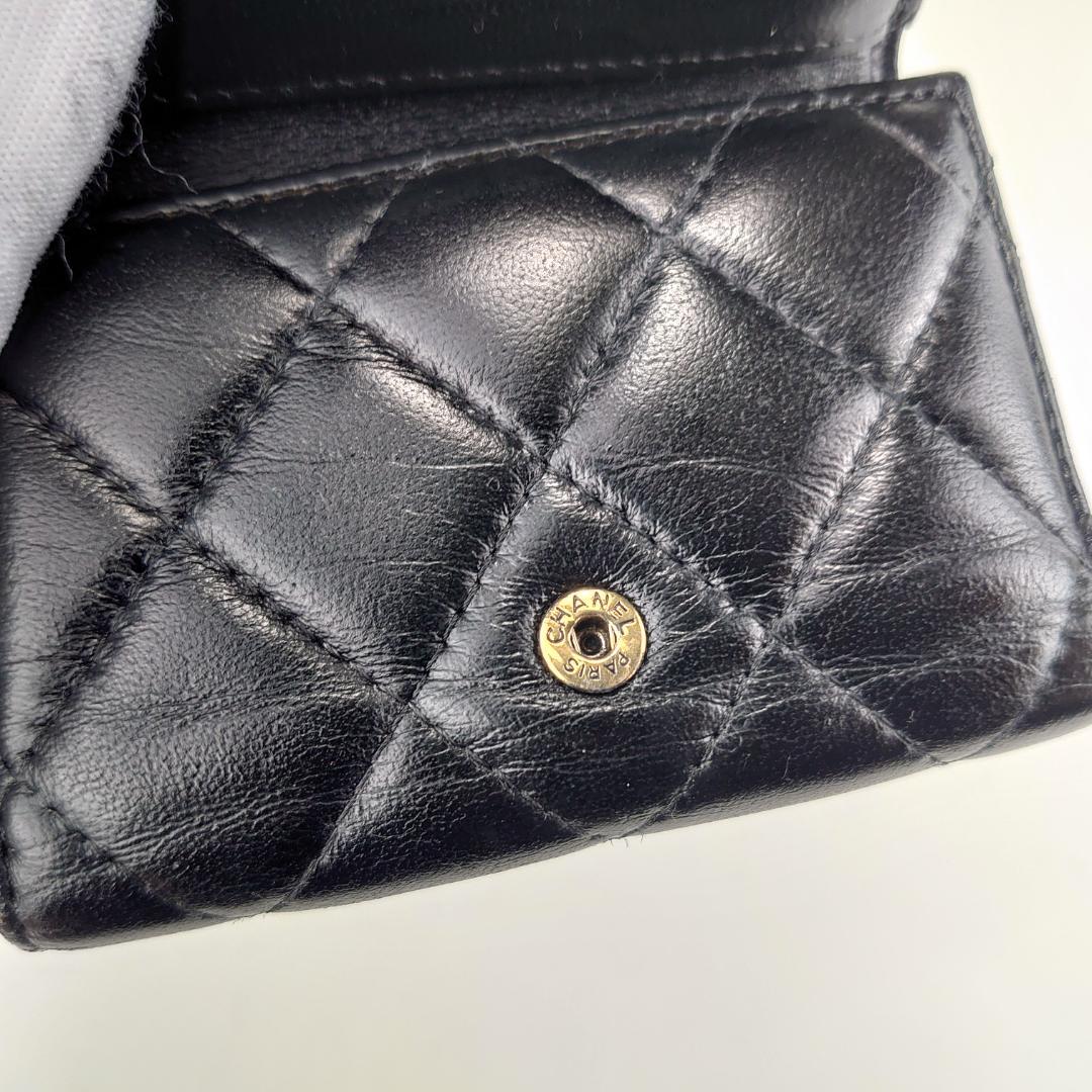 【めめ様用】シャネル　マトラッセ三つ折り　ナノ財布　【希少・カンボン柄】2197