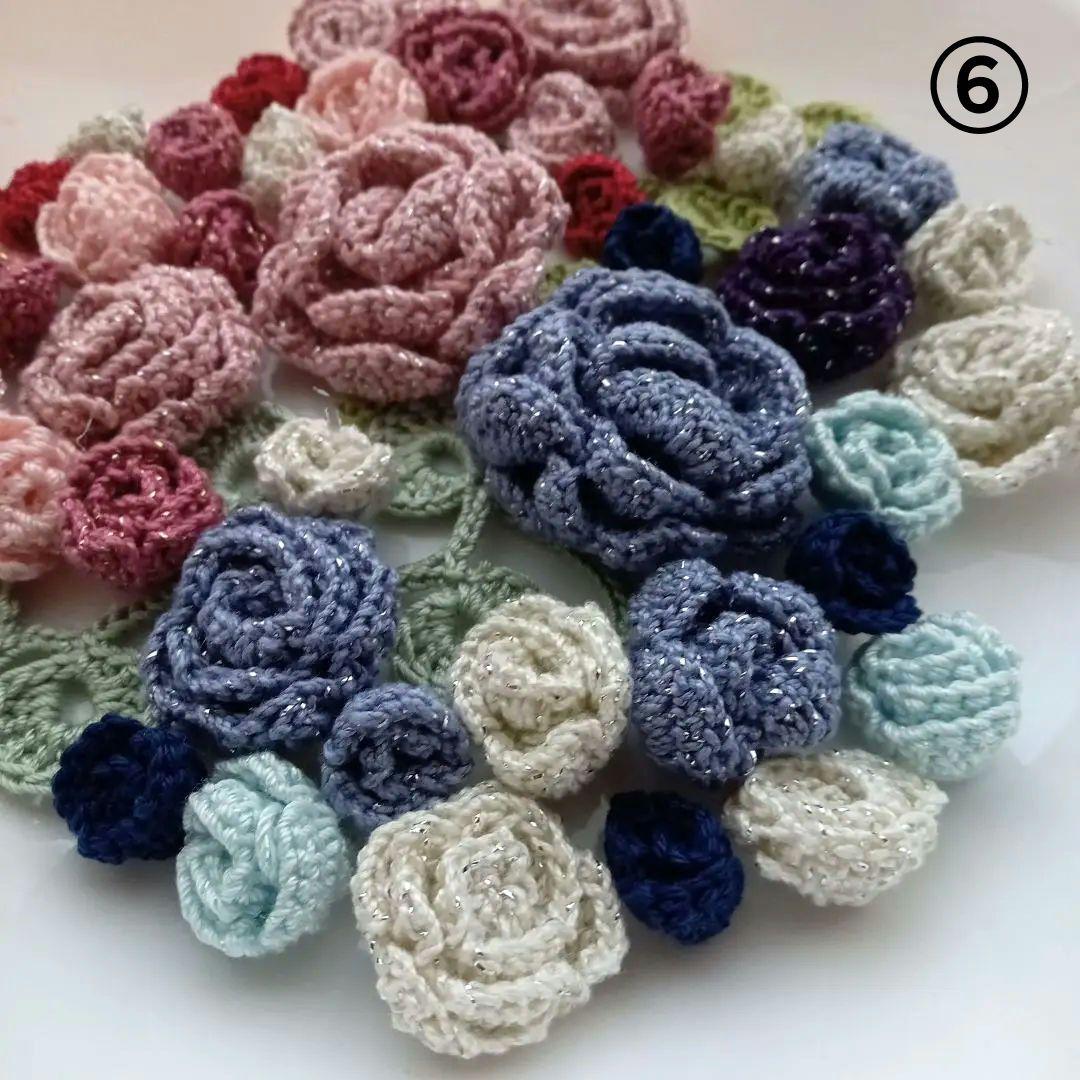 tulip ✻新色先行販売✻ かぎ針編みの花 立体 お花モチーフ 花束