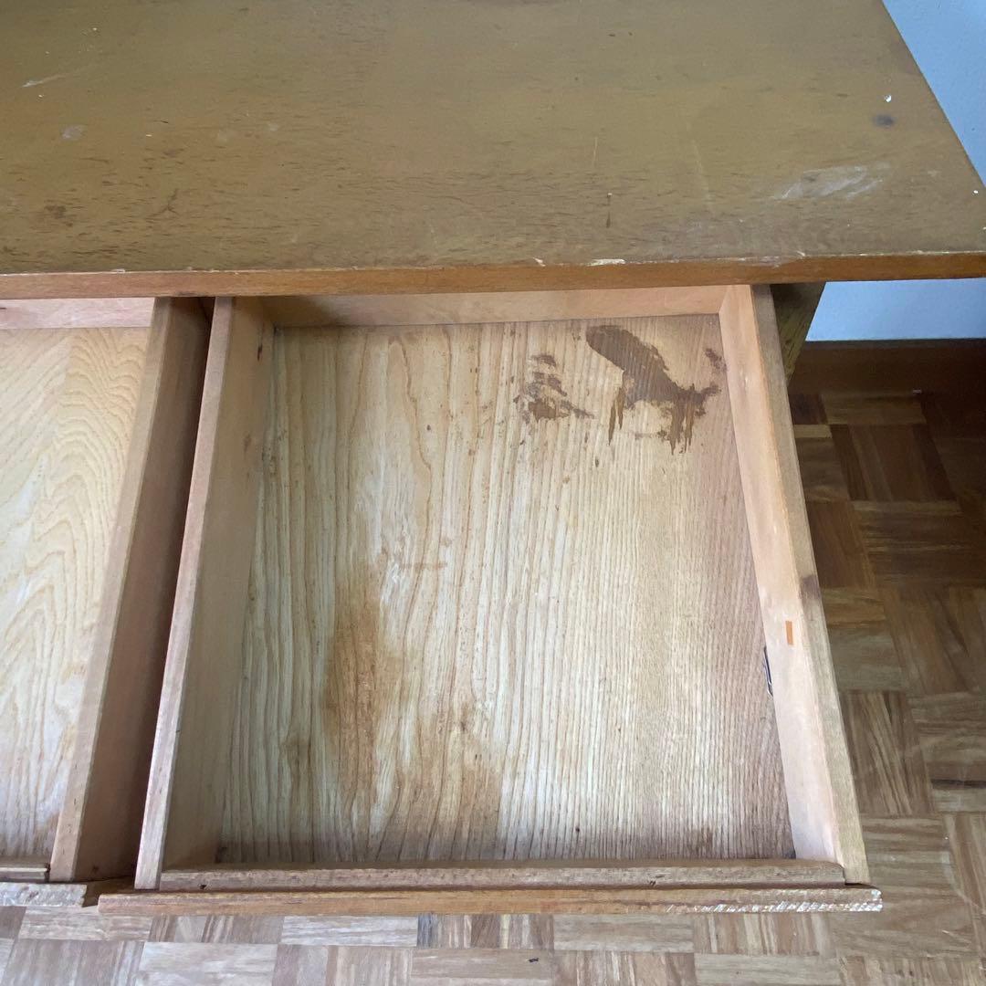 長期保管品 木製机 ウッドデスク 釘打ち 古家具 エイジング ビンテージ