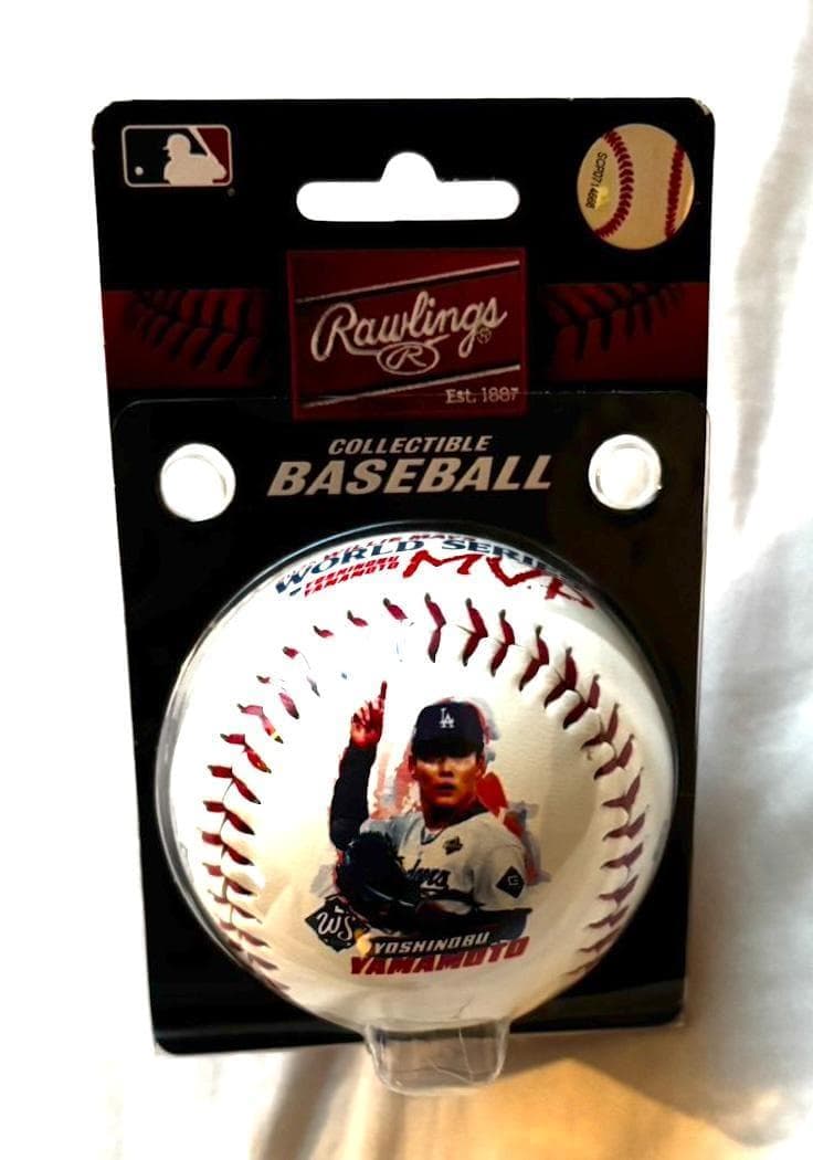ドジャース 山本由伸 2025 ワールドシリーズ MVP記念ボール 専用ケース付