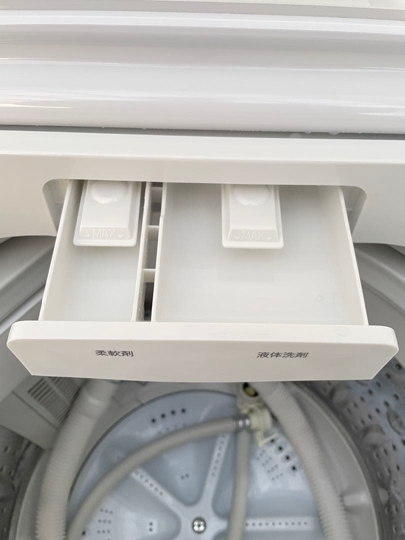 943 ニトリ おしゃれホワイトガラストップ 6kg洗濯機 高年式 取説付き