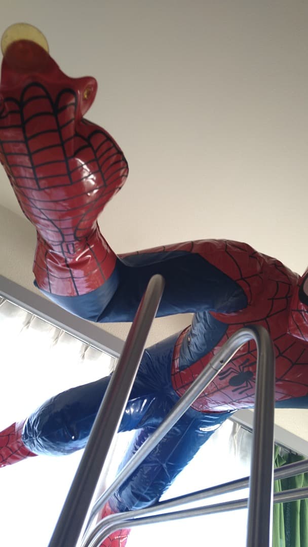 激レア ビンテージ Marvel インフレータブル 等身大スパーダーマン人形