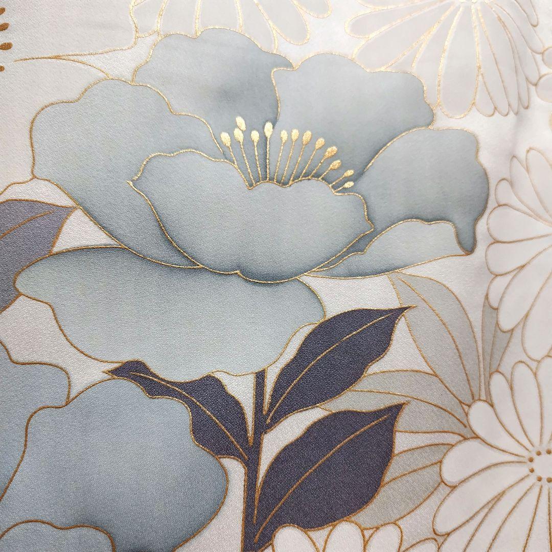 振袖フルセット(9点)・成人式・金彩加工・くすみ・金駒刺繍・胴裏正絹・逸品