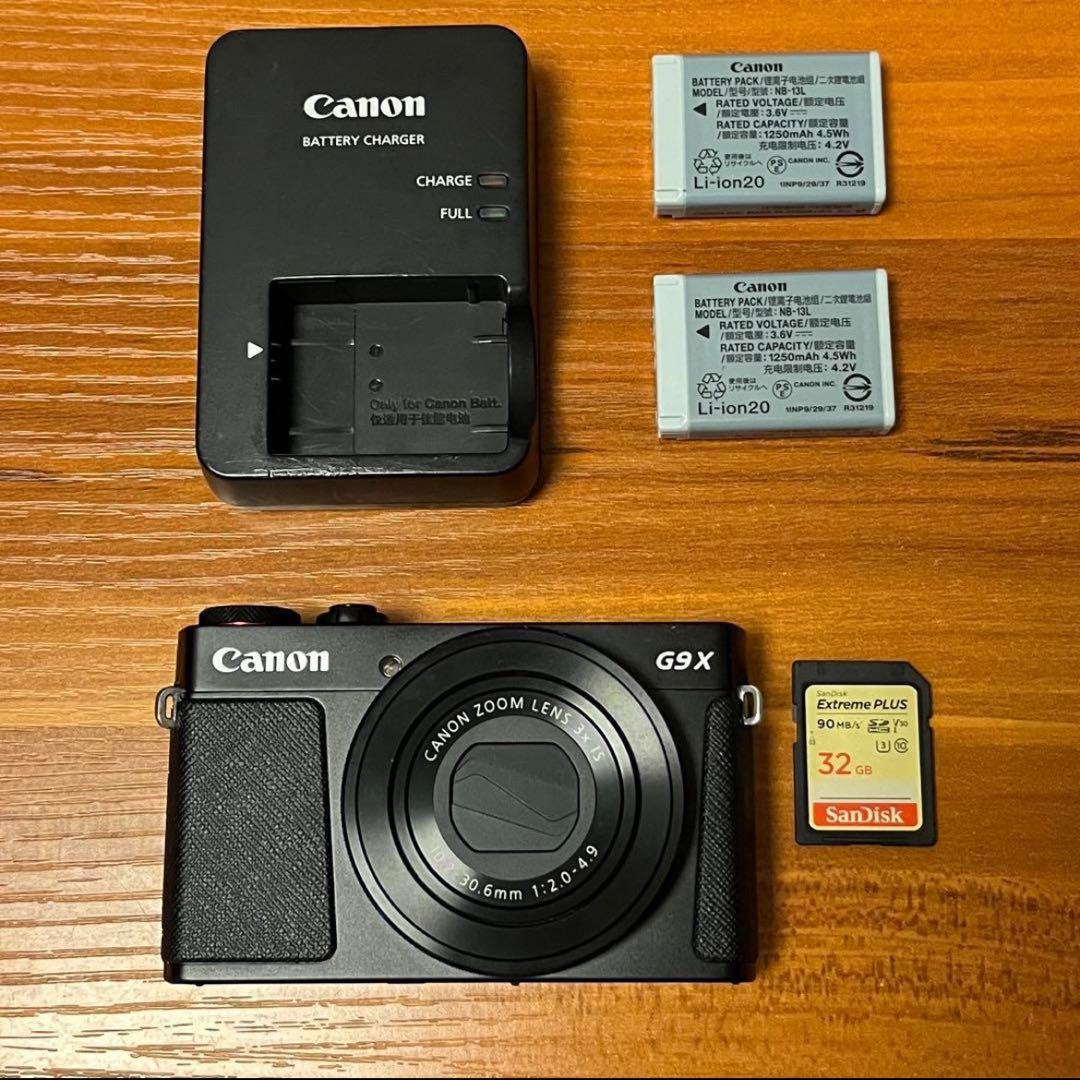 Canon デジカメ　Canon PowerShot G9X 5点セット　黒
