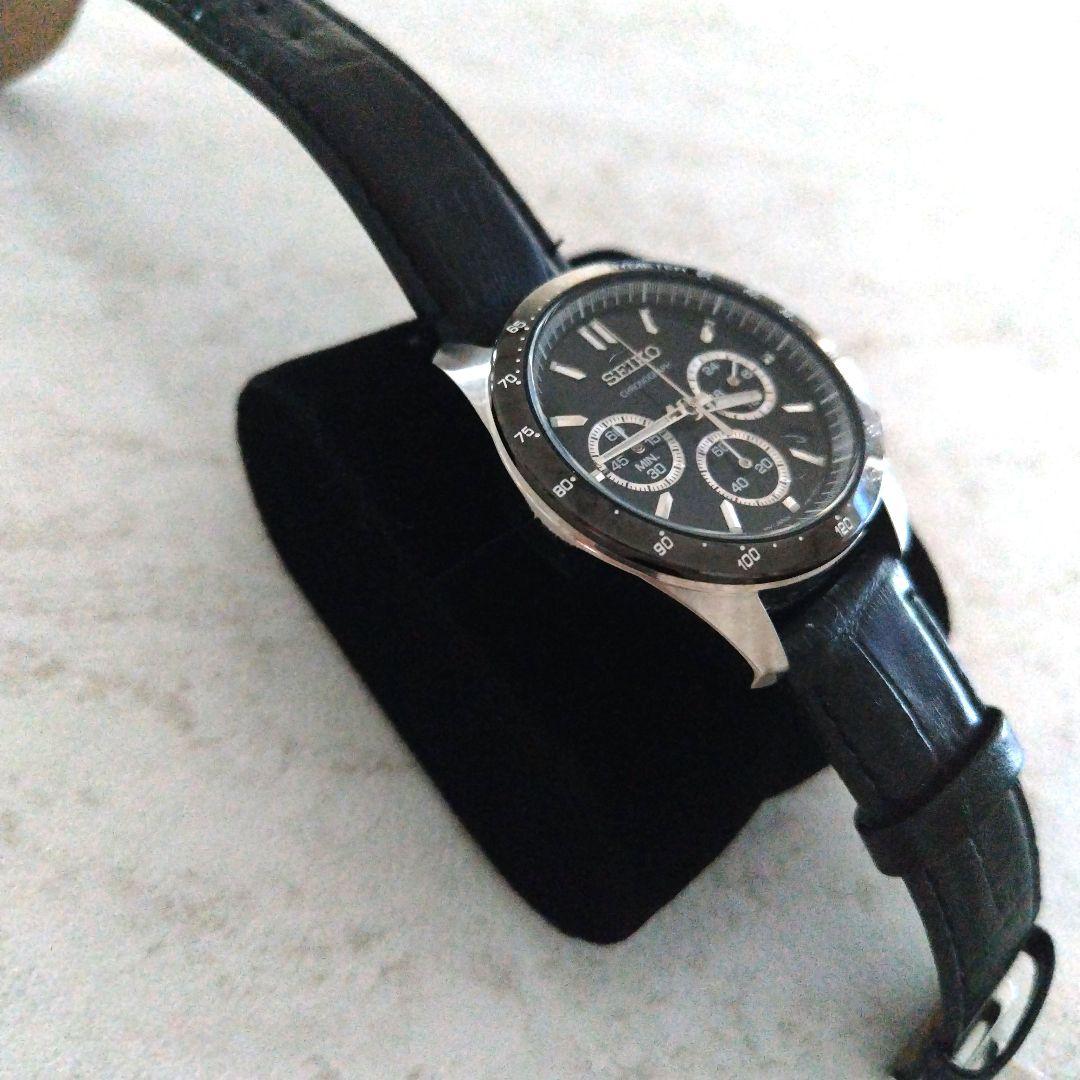 SEIKO クロノグラフ 腕時計 ブラック　メンズ