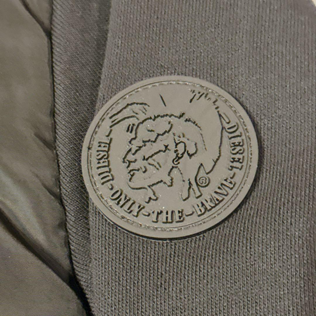 未使用級 DIESEL ディーゼル 異素材ZIPパーカー L ブラック