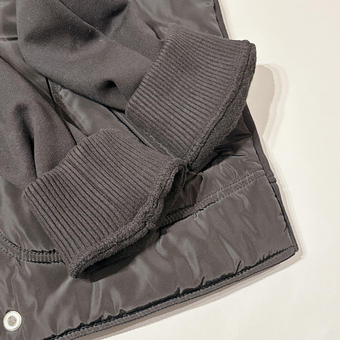 未使用級 DIESEL ディーゼル 異素材ZIPパーカー L ブラック