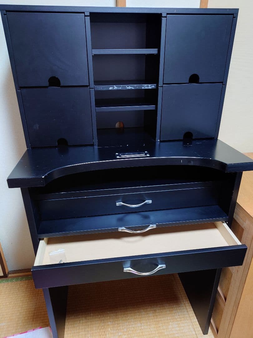 彫金机 袖無し 棚付き ブラック