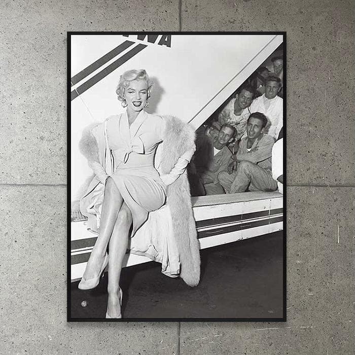 額装品/マリリンモンローインエアポート/サム シュルマン/ポスター/インテリア