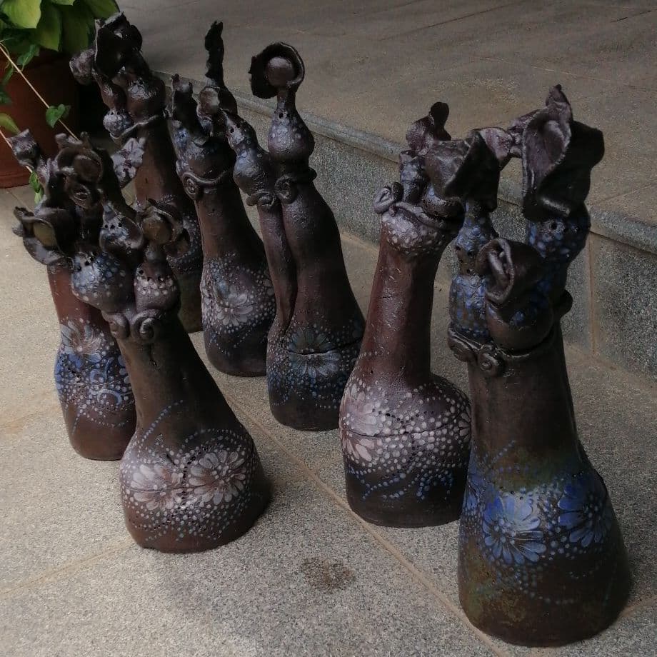 作家物　陶器オブジェ　7つセット