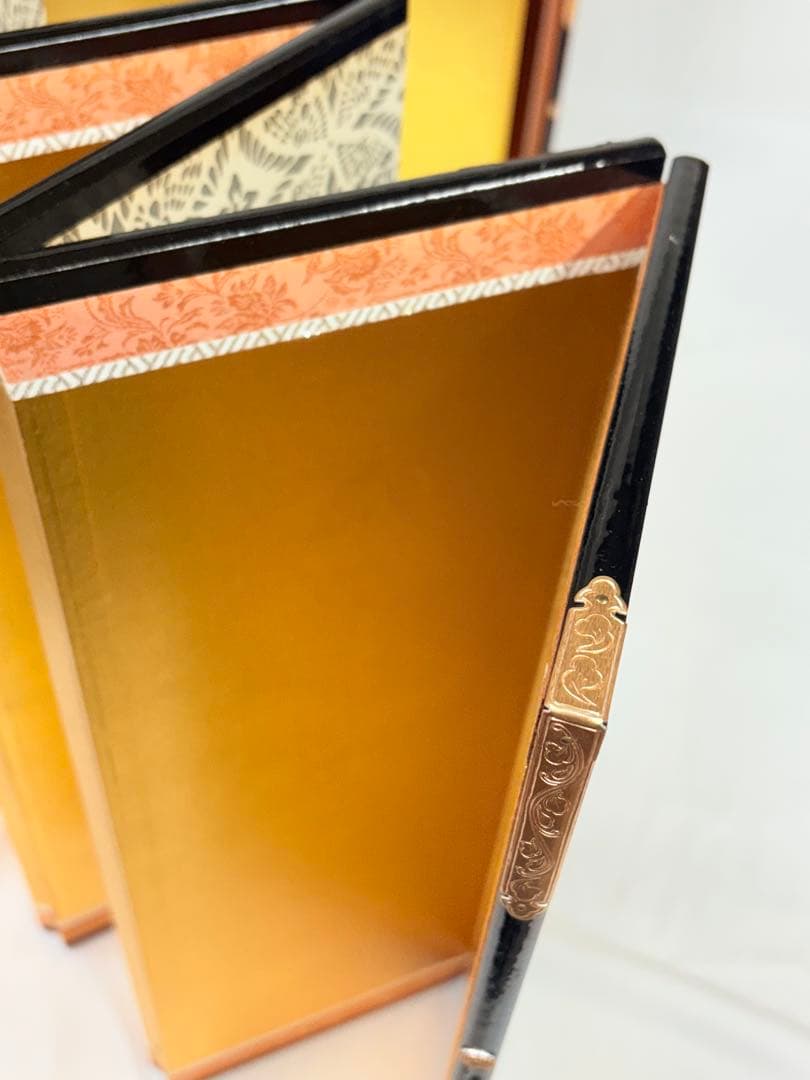 六曲一双屏風 18号 箔押二重縁付き　金沢箔仕様　雛人形 屏風 節句　和風