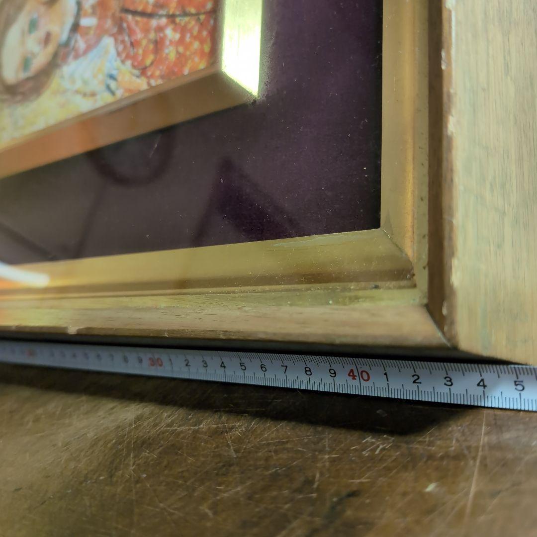 石永皓一郎　人形 金色フレーム 少女人形の肖像　新美術協会会員