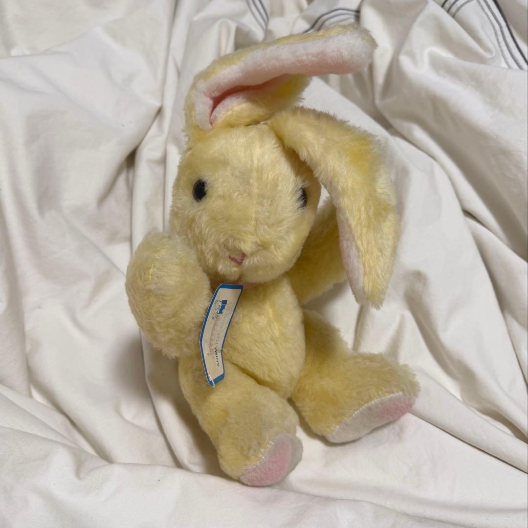 1980年 U.S.A アンティーク うさぎ 人形 ぬいぐるみ ぜんまい