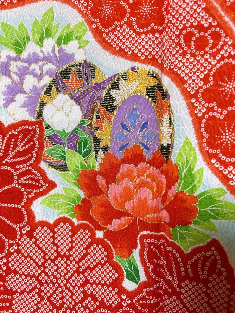 人気の鹿の子♡七五三　7歳　女の子　セット　一式　赤系