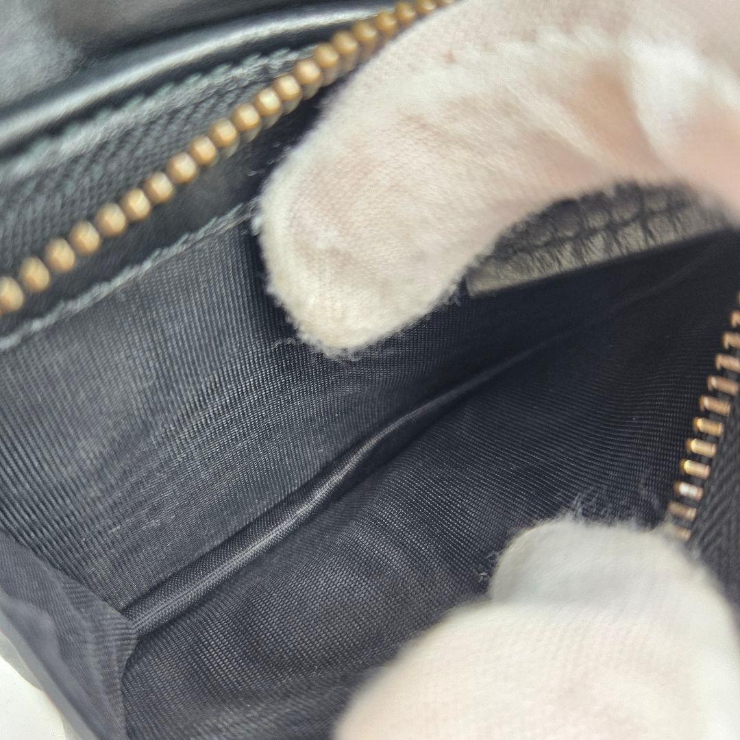 【美品】 GUCCI グッチ 折り財布 財布 GG マーモント キルティング 黒