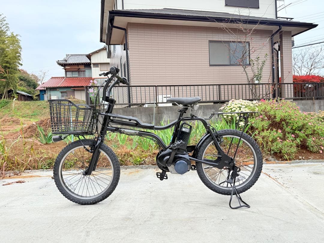電動アシスト自転車 ブラック 前バスケット付き