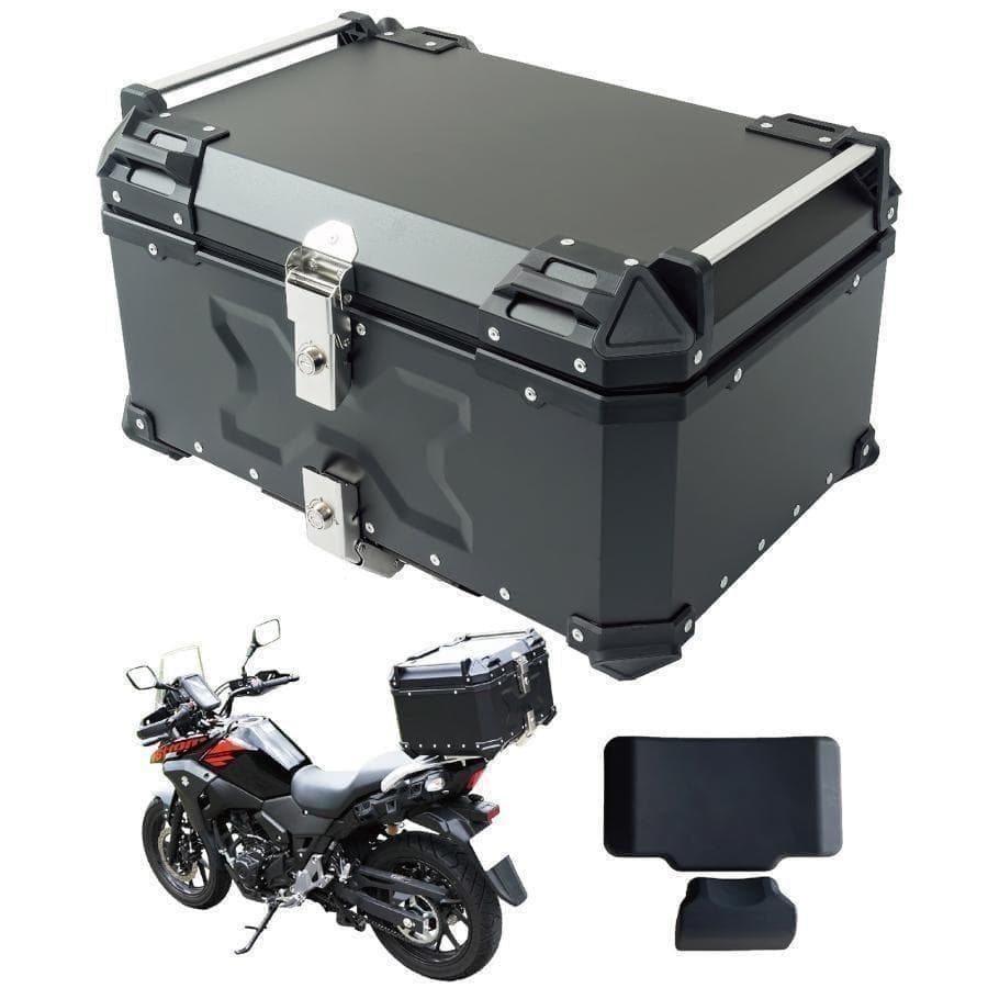 未使用中古美品　65L　バイクリアボックス アルミ制　シルバー
