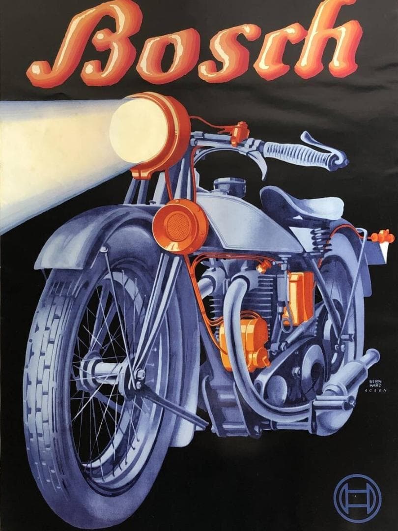 【 BOSCH 1960s ヴィンテージ・ポスター 】　当時物　69×50ｃｍ