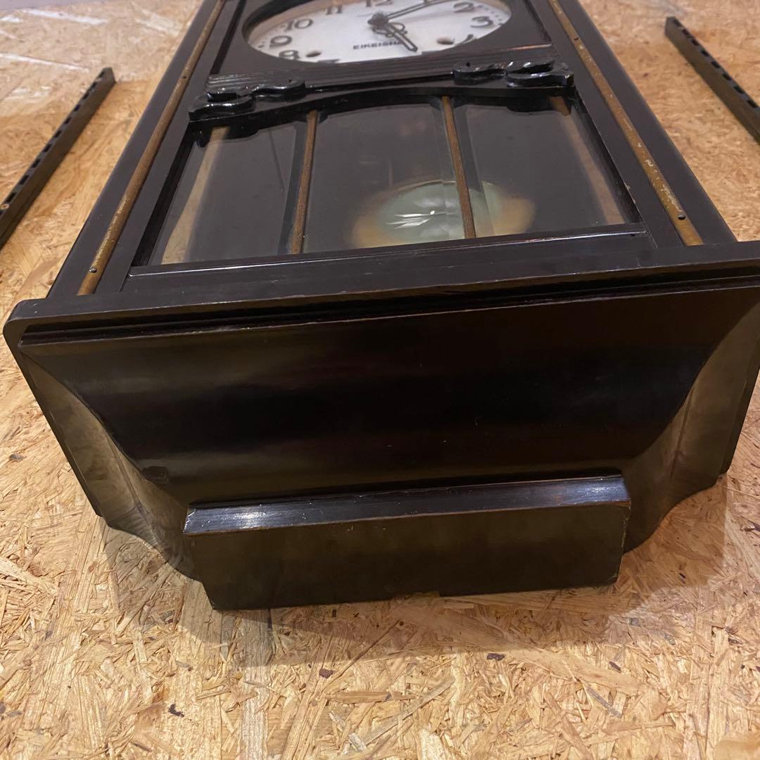 栄計舎　AK EIKEISHA ゼンマイ時計　機械時計　柱時計　掛時計　レトロ