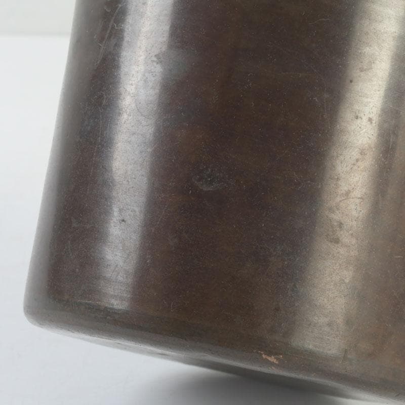 煎茶道具　古銅　茶こぼし　建水　V　9642