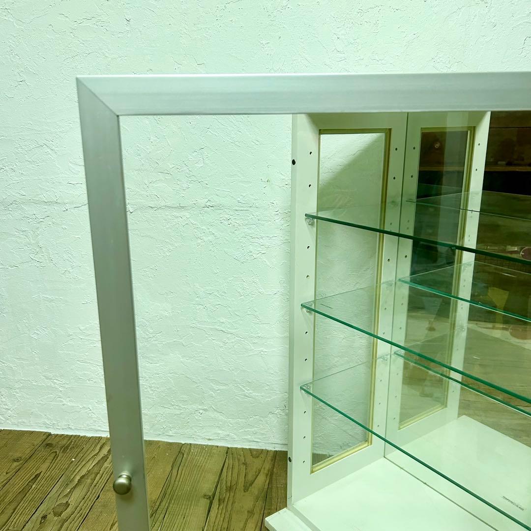 ガラス ショーケース コレクションケース　白a