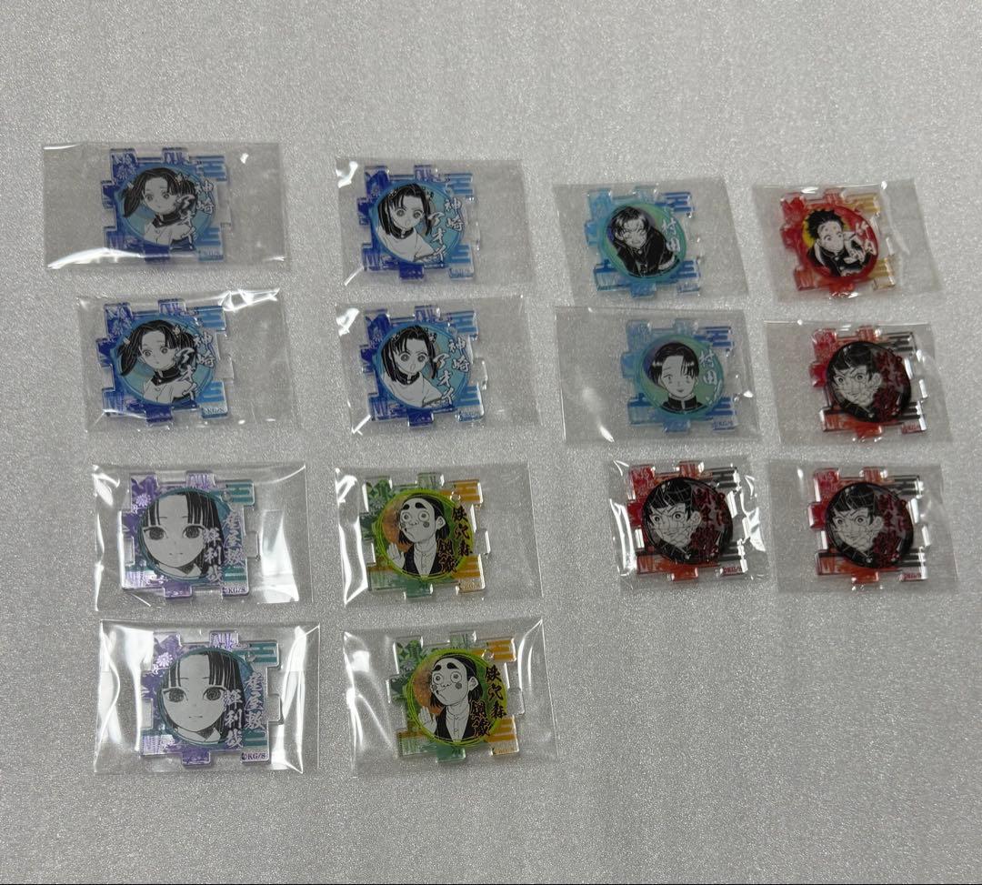 鬼滅の刃　繋がるアクリルパズル　冨岡義勇　胡蝶しのぶ　炭治郎　伊之助　セット