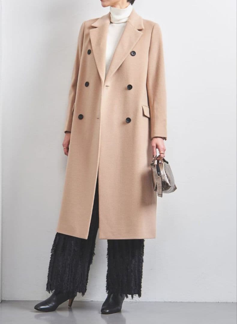 【美品】UNITED ARROWS ダブルブレストテーラードコート