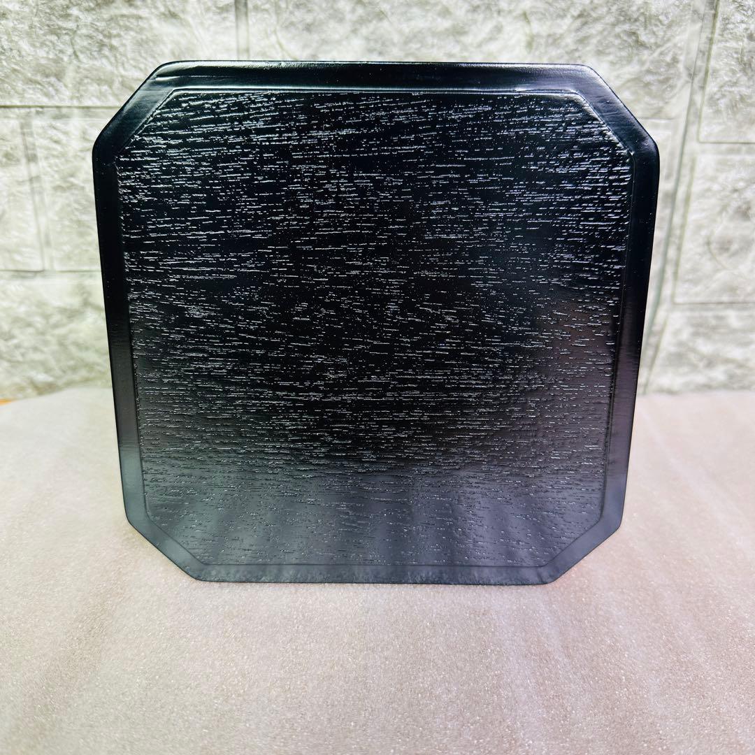 【茶道具　菓子器】縁高重　漆塗り　花鳥　中村湖彩作　5客