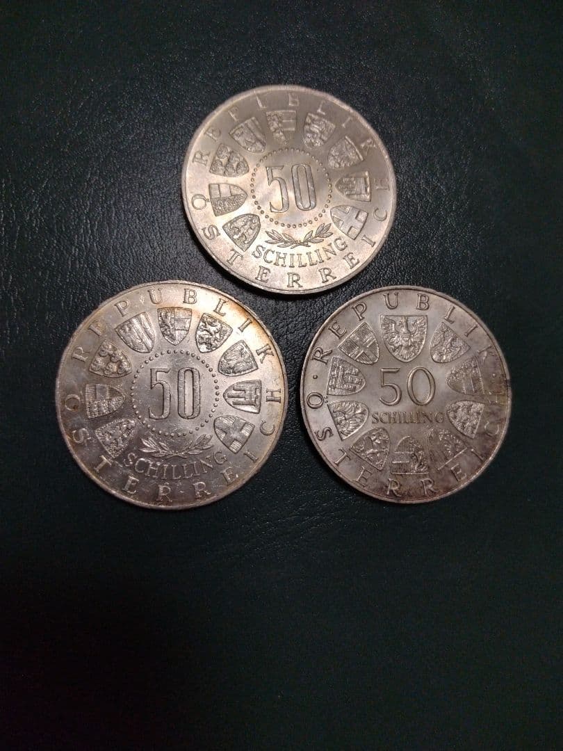 【高品位銀貨】オーストリア50シリング銀貨3種組!!