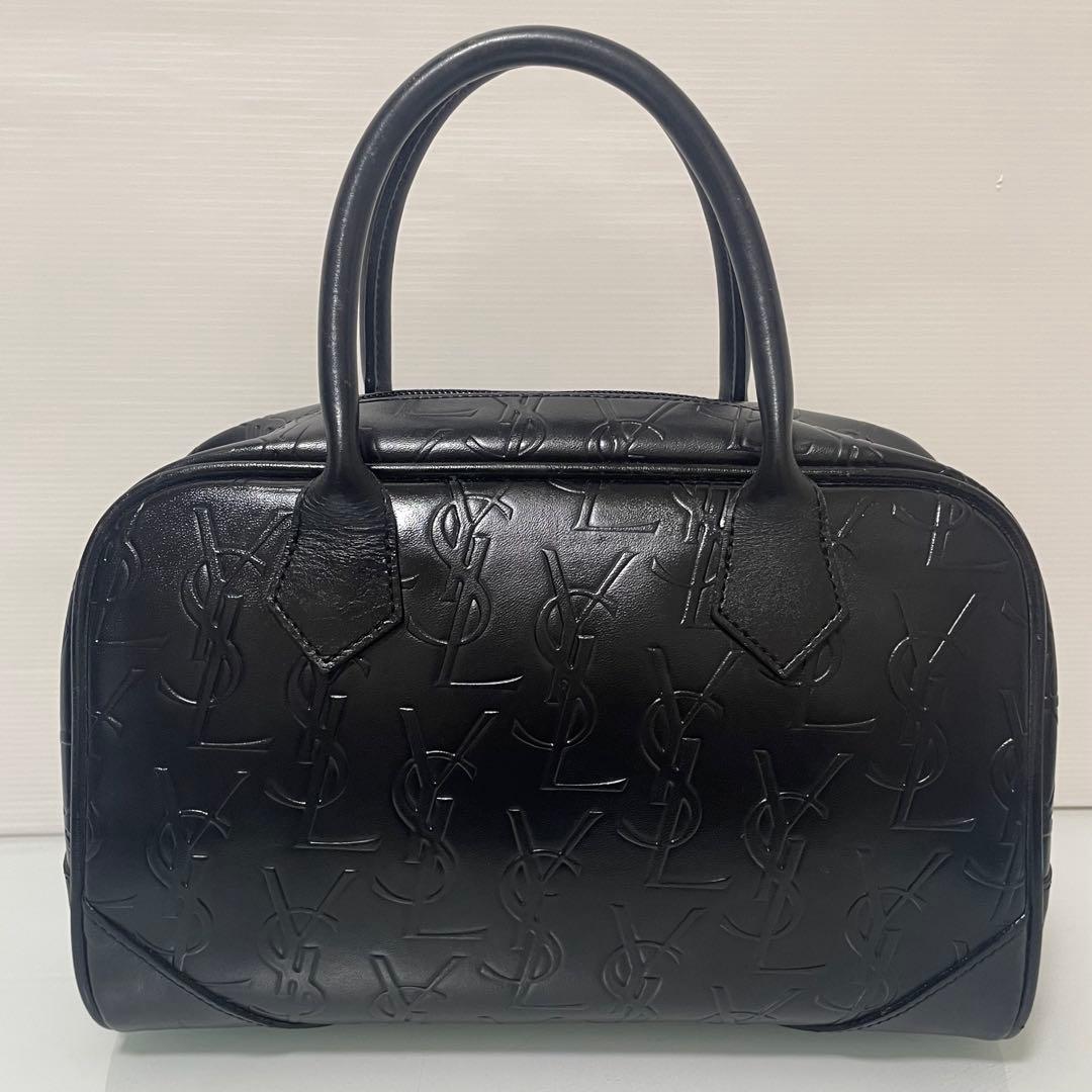 YSL サンローラン ミニボストン カサンドラ エンボス ヴィンテージ バッグ