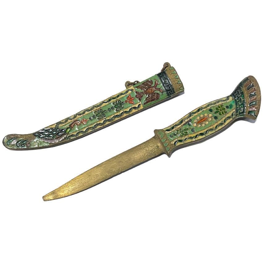 真鍮製 SOLID BRASS 真鍮無垢 フランス 80年代 ペーパーナイフ