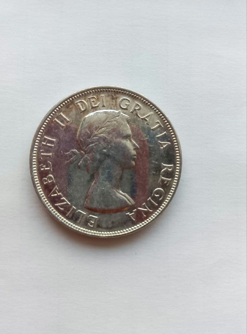 カナダ.エリザベス二世１ドル銀貨