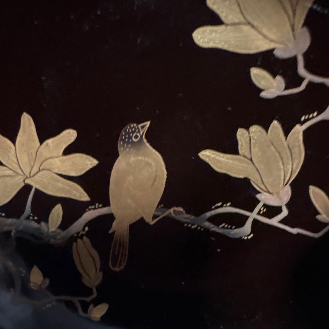 特別出品　アンティーク蒔絵が素敵な菓子皿10枚　鳥と花　風情あり　茶道具