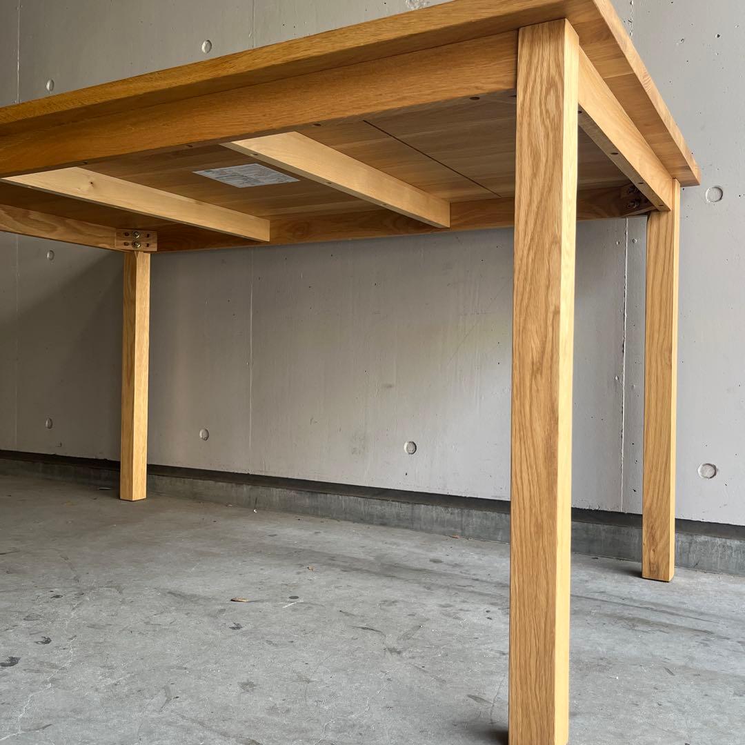 美品・廃盤希少★無印 無垢材ダイニングテーブル・オーク材・幅１４０ｃｍ