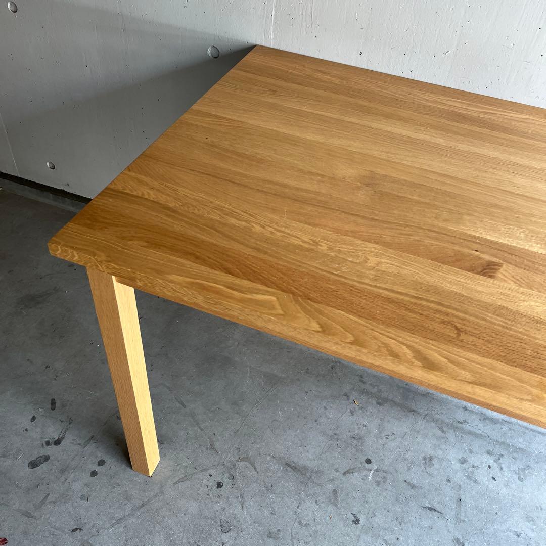 美品・廃盤希少★無印 無垢材ダイニングテーブル・オーク材・幅１４０ｃｍ