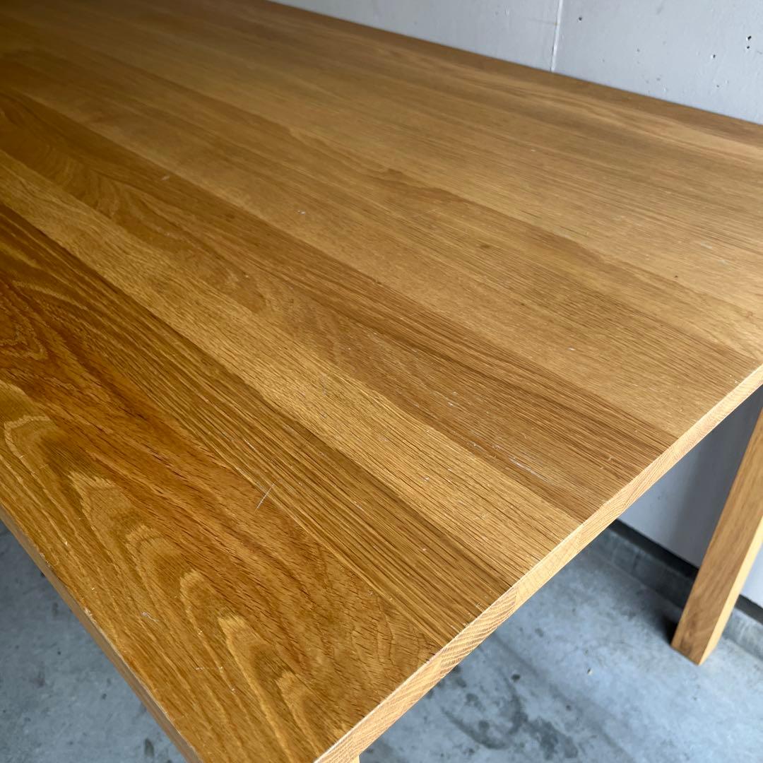 美品・廃盤希少★無印 無垢材ダイニングテーブル・オーク材・幅１４０ｃｍ