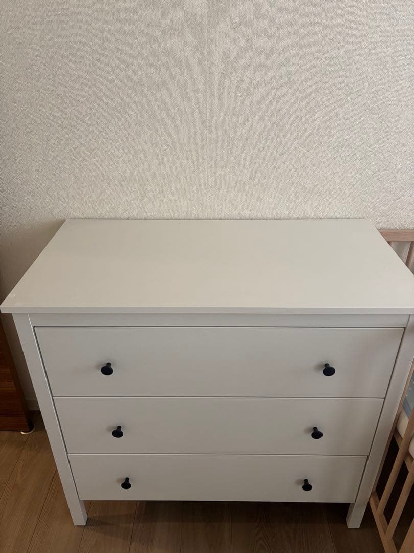 ikea コッパンホワイト 3段チェスト