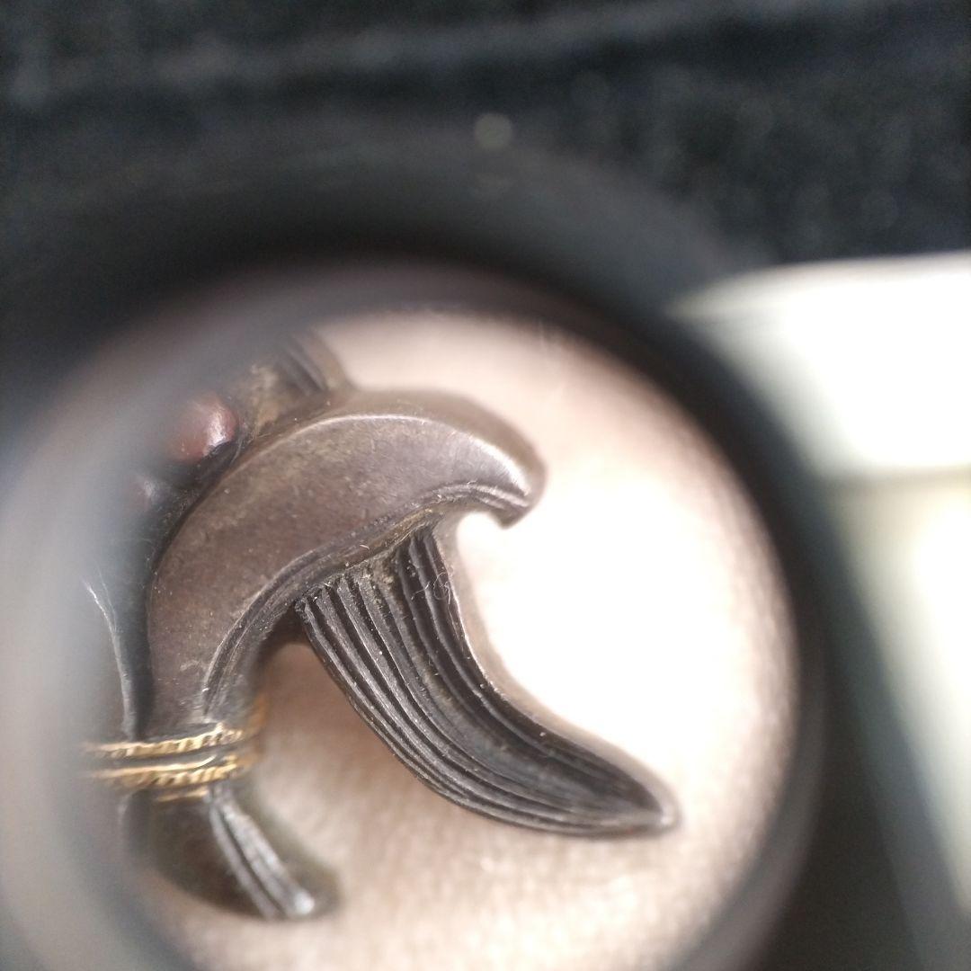 時代 前金具 在銘 万年青 アンティーク