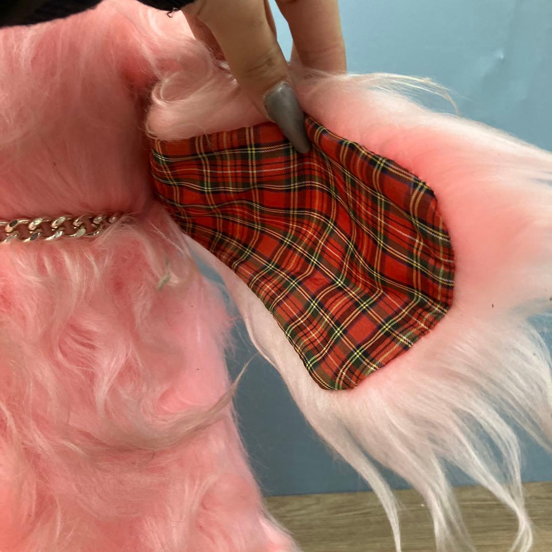 昭和レトロ エクスラン プードル ぬいぐるみ ピンク タグ付き 当時物