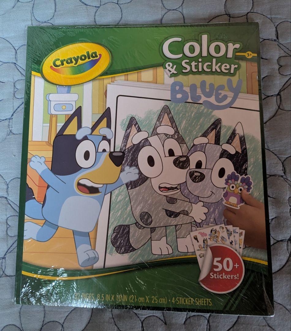 Crayola Bluey 塗り絵＆ステッカー ギフトにも